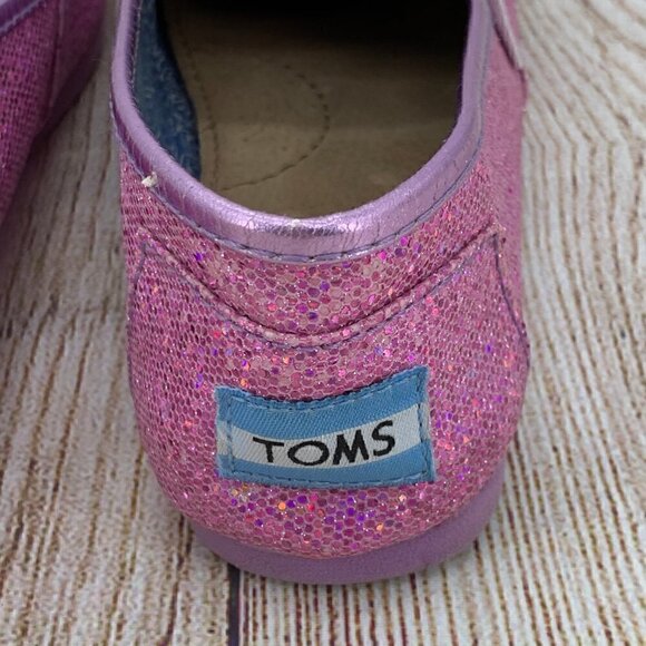 🎉Toms Pink Glitter Slip Ons - Picture 8 of 12